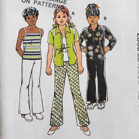Vintage 90s Kwik Sew Pattern 2666 Uncut Boot Leg Pants Cami Blouse 7-14 - Picture 1 of 3